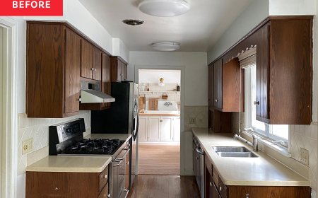 One Genius DIY Made This Tiny Kitchen Work for a Family of 7