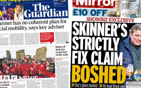 The Papers: 'No coherent plan for social mobility' and Strictly fix claim 'boshed'