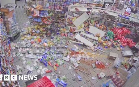 Watch: Moment robbers rip ATM from inside Texas store