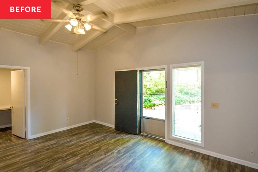 This Plain White Bedroom Feels Completely Different After a Moody Paint Upgrade