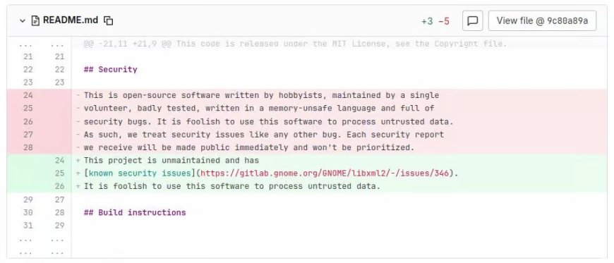 libxml2 Narrowly Avoids Becoming Unmaintained