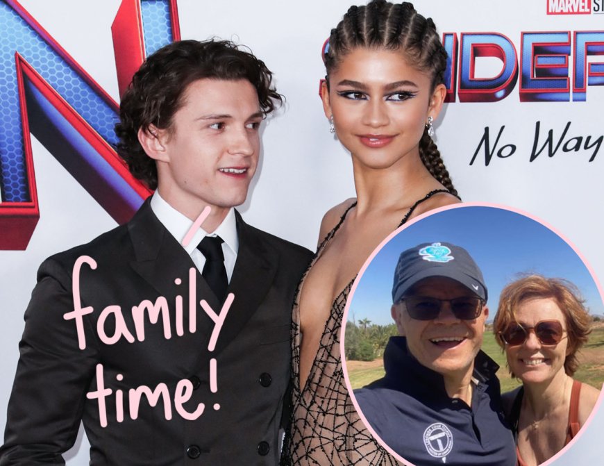 Zendaya & Tom Holland Enjoy Holiday Night Out With His Family! Check Out The Adorable Photo!