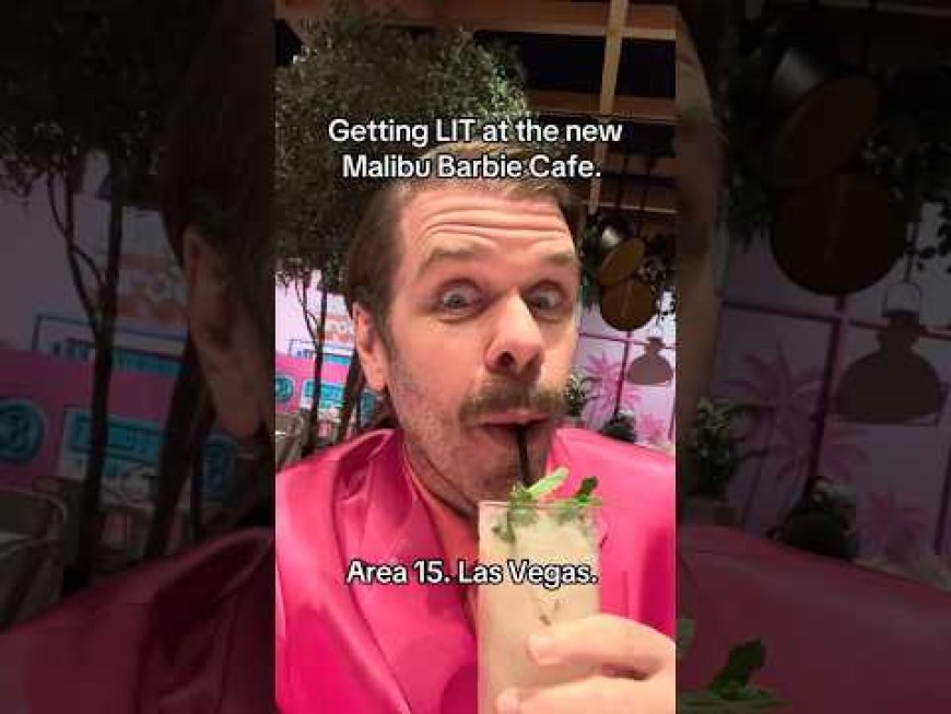 Getting LIT At The New Malibu Barbie Cafe At Area 15 In Las Vegas! LOLs!!! | Perez Hilton