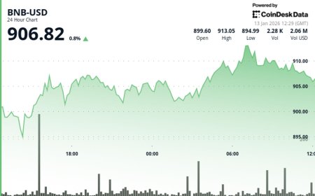 BNB's price holds above $900 after slight gain but fails to break key resistance