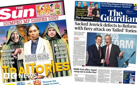 The Papers: 'Sacked Jenrick defects' and 'Traitories'