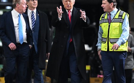 Trump Raises Middle Finger at Heckler in Michigan Ford Factory Tour