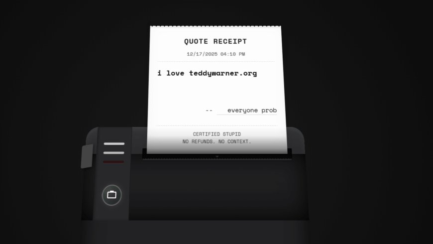 Quote Printer Keeps Receipts