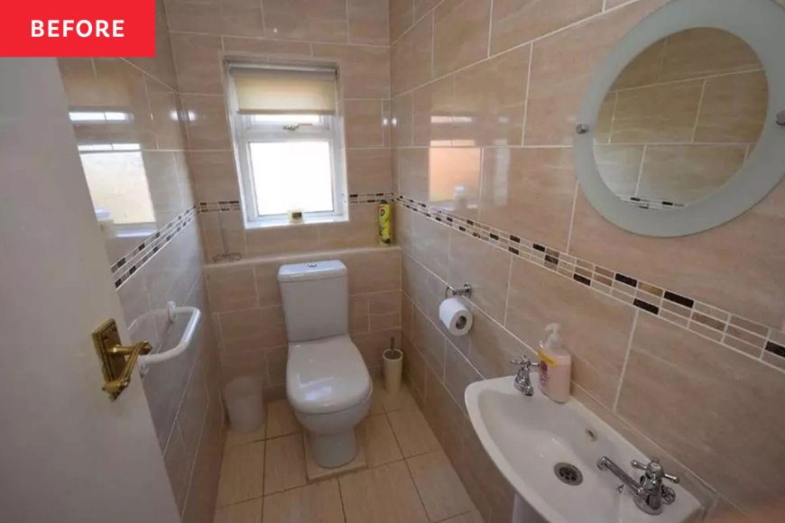 Before & After: This ’90s Beige Bathroom Now Looks Boutique-Hotel