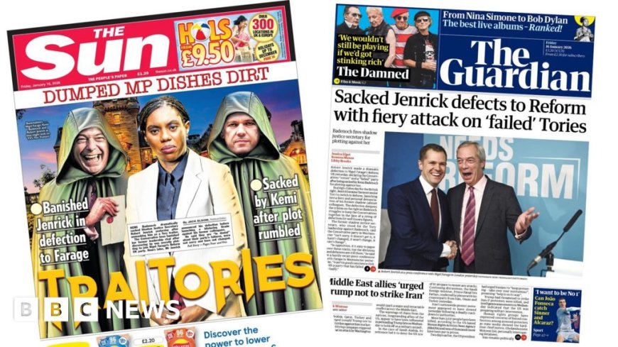 The Papers: 'Sacked Jenrick defects' and 'Traitories'