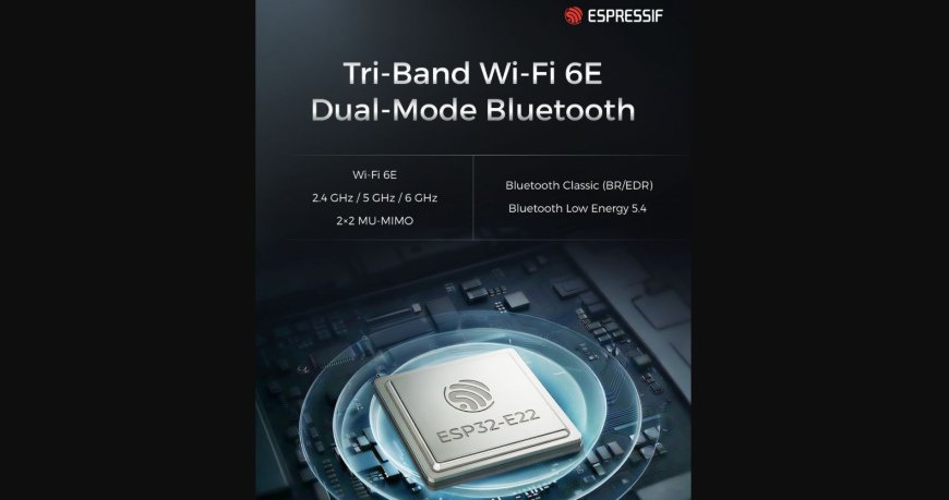 Espressif Introduces the ESP32-E22 Wi-Fi 6E and Bluetooth Co-Processor
