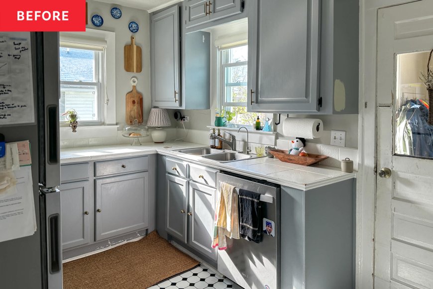 A “Gray Flip” Kitchen Got Its 100-Year-Old Vintage Charm Back (for $600!)
