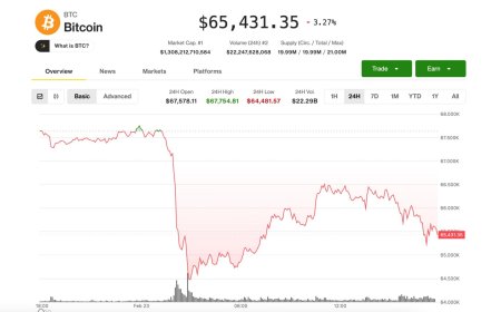 Bitcoin rebound fades as software and private equity rout drags stocks and crypto lower