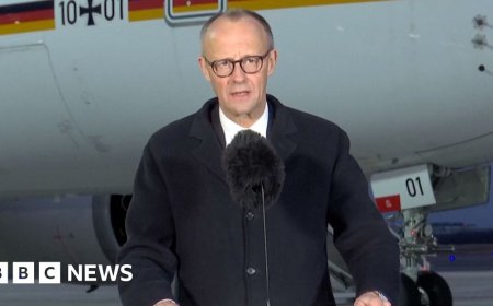 German chancellor lands in Beijing for inaugural China trip