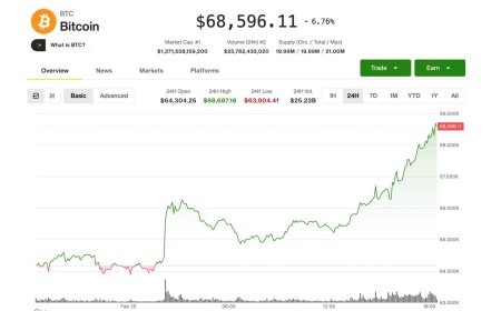 Bitcoin climbs above $68,500, Circle leads crypto stocks higher, as bounce strengthens