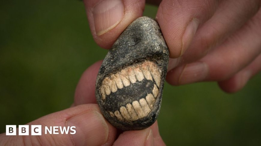 How a tiny pebble found on a Boxing Day walk got its 'smile'