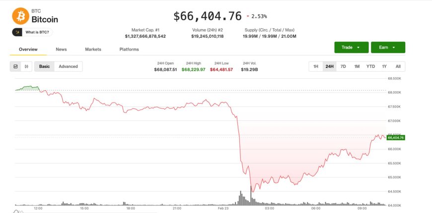 Pre-market trading stabilizes as bitcoin reclaims $66,000, Saylor eyes 100th BTC purchase