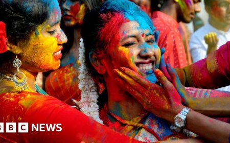 Celebrating Holi - the Hindu festival brings its array of colours to India and elsewhere