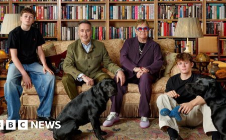 Elton John's family photo hung in National Portrait Gallery