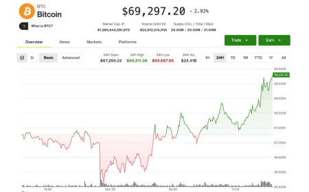 Bitcoin rises to $69,000, stocks reverse big early losses, as crude oil sinks back below $100