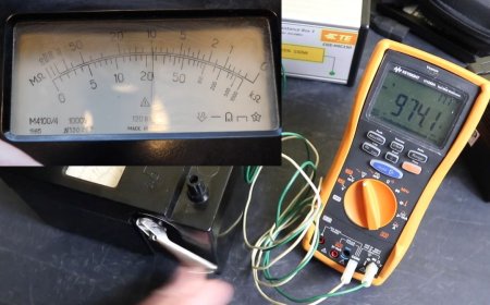 Testing a Soviet 1000 Volt Insulation Tester from 1985