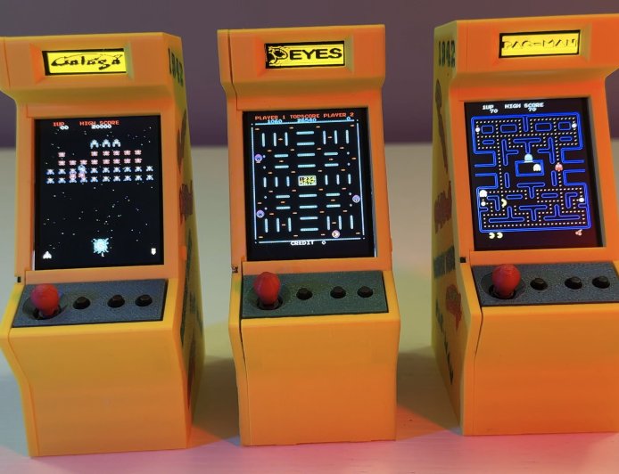 Mini Multi-Arcade Game Cabinets with an ESP32 and Galagino