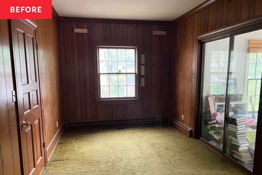 This 1970s Room Became a Dream Home Library Thanks to an IKEA BILLY Hack