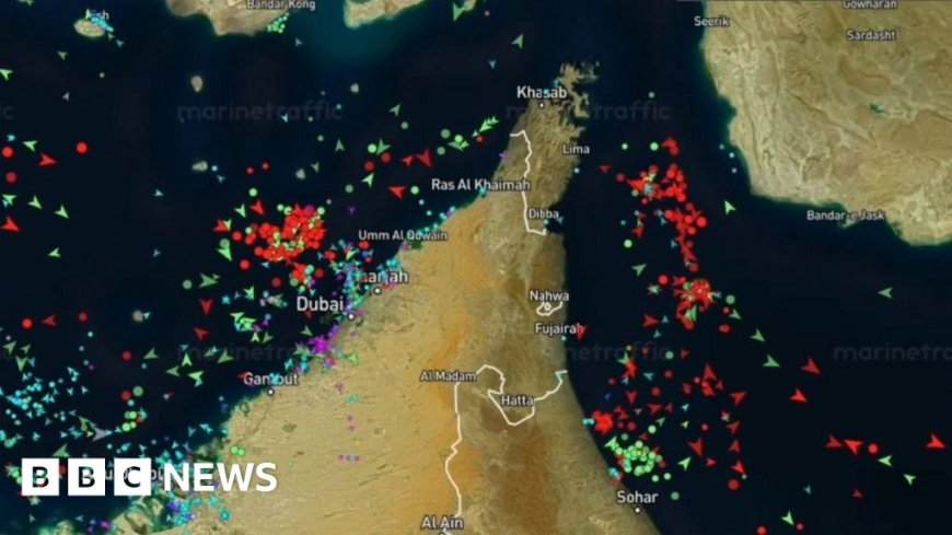 Strait of Hormuz timelapse shows fall in shipping traffic
