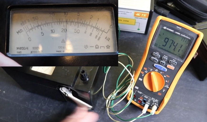 Testing a Soviet 1000 Volt Insulation Tester from 1985