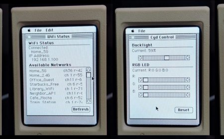 ESP32 Weather Display Runs Macintosh System 3