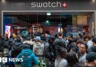 Swatch stores close for second day after rush for new watch sparks safety concerns