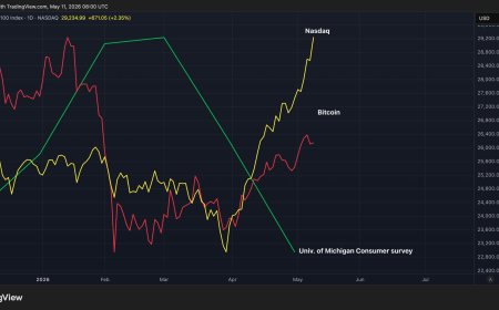 Bitcoin, Nasdaq investors are celebrating, while U.S. consumers turn gloomy