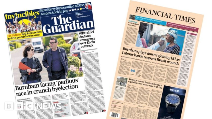 The Papers: 'Burnham faces perilous race' and 'WHO declares Ebola emergency'